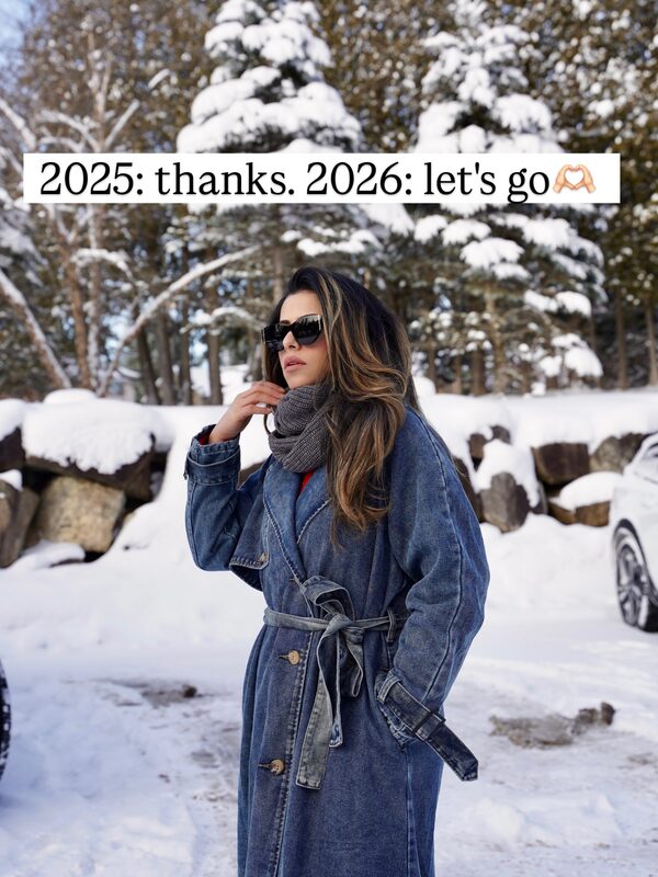 Roopsi Bansal in a trench coat, ready for the new year