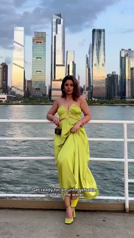 Roopsi Bansal on an Event Cruises NYC dinner cruise around Manhattan