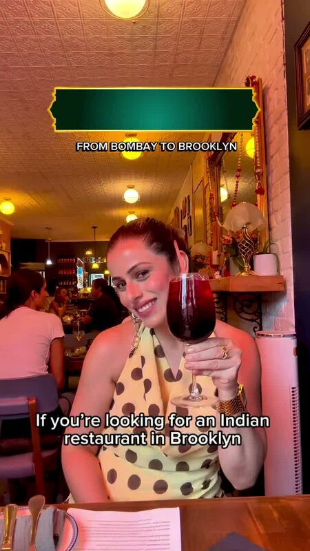 Roopsi Bansal dining at Teramera, an Indian restaurant in Brooklyn