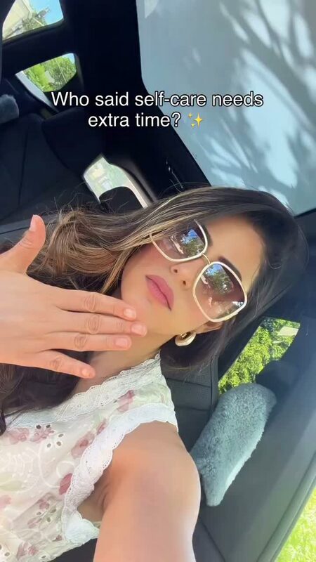 Roopsi Bansal doing a quick self-care nail moment