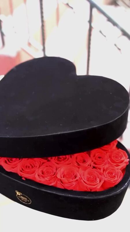 A box of long-lasting preserved roses from Rose Forever NY