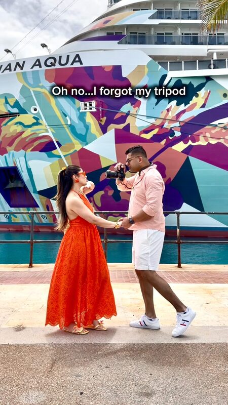 Roopsi Bansal on vacation with a playful moment