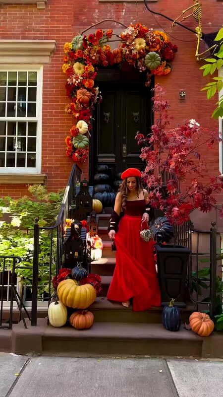Roopsi Bansal in a fall look from Chicwish on the Upper East Side, Manhattan