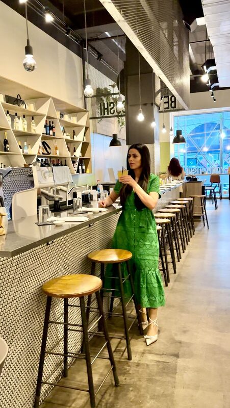 Roopsi Bansal at Beyond Sushi NYC wearing Chicwish