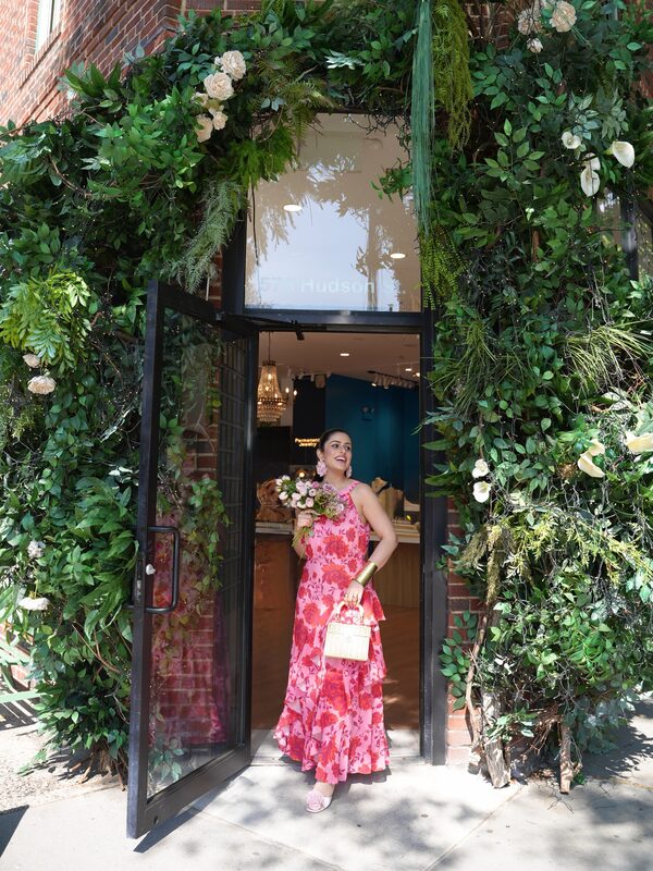 Roopsi Bansal in a dress from Ador Fashion with Dream Pairs heels