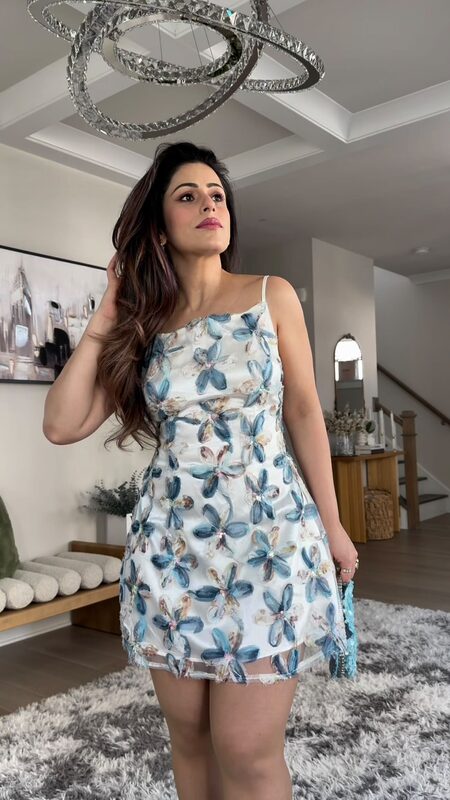 Roopsi Bansal in a blooming spring dress