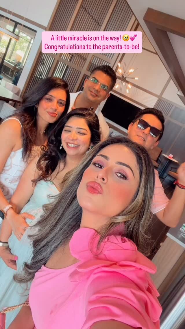 A group celebration with friends for parents-to-be