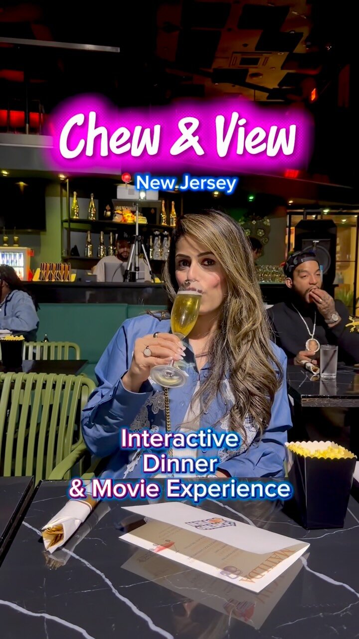 Roopsi Bansal sipping a glass of bubbly at Chew & View, New Jersey