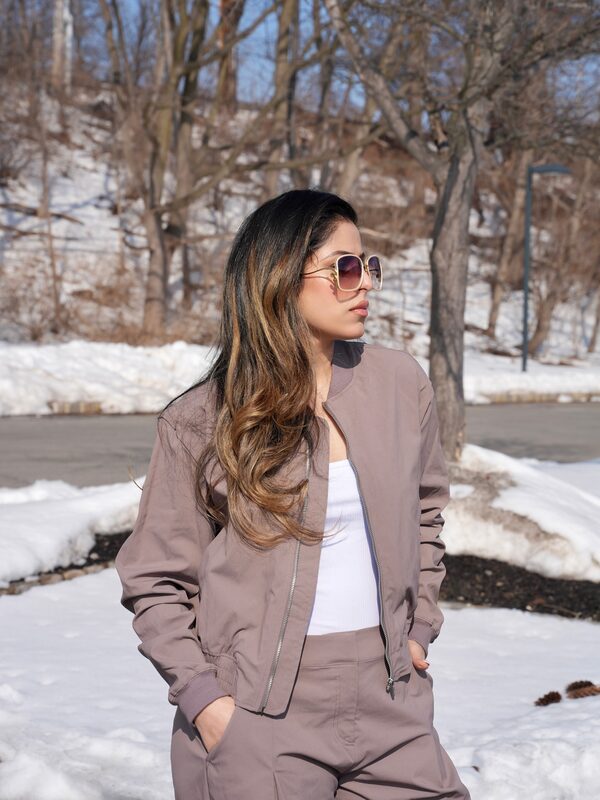 Roopsi Bansal in cozy Fabletics activewear