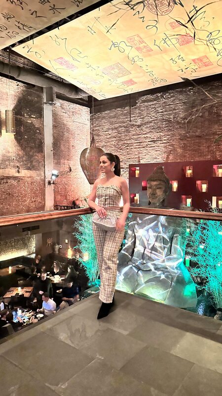 Roopsi Bansal enjoying a dining experience at Taony in New York