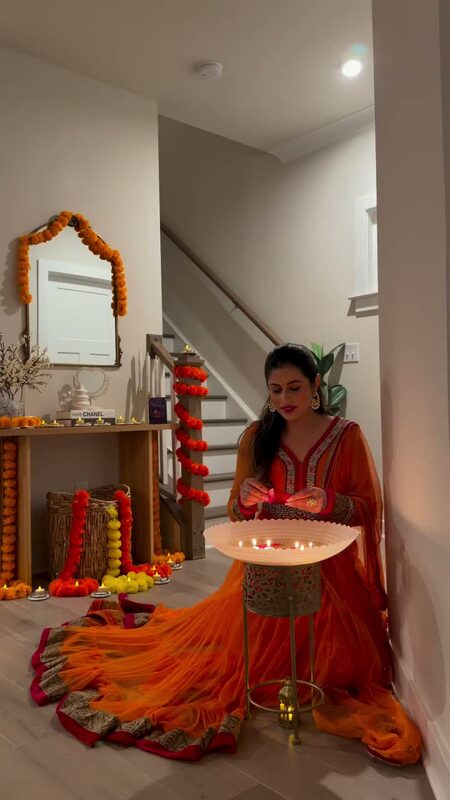 Roopsi Bansal celebrating Diwali at home with festive decor