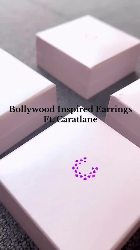 Roopsi Bansal wearing Bollywood-inspired earrings from CaratLane