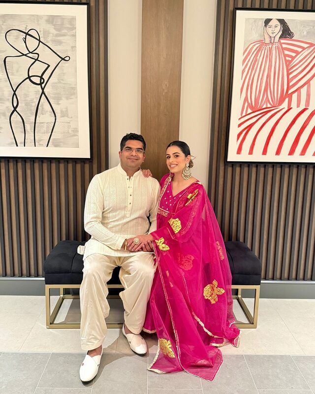 Roopsi Bansal in ethnic wear with family during the festive season