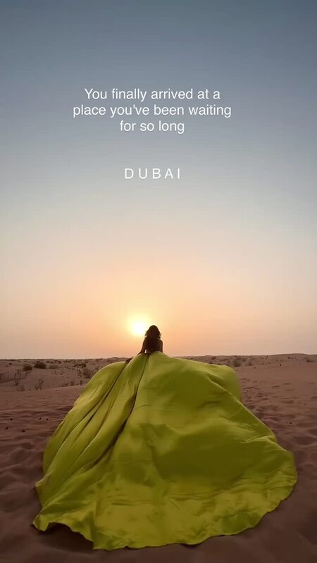 Roopsi Bansal at a Dubai desert safari during sunrise