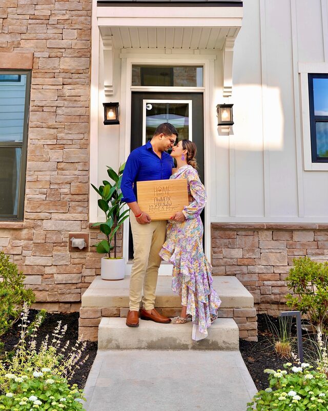 Roopsi Bansal celebrating becoming a homeowner