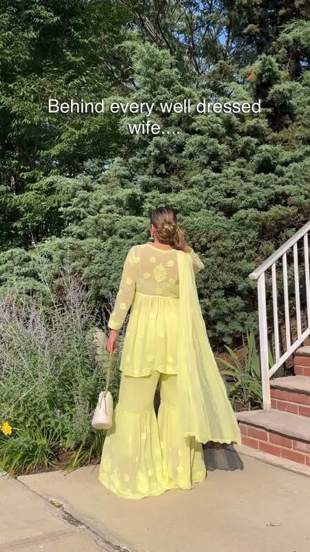 Roopsi Bansal and her husband in a couple styling moment