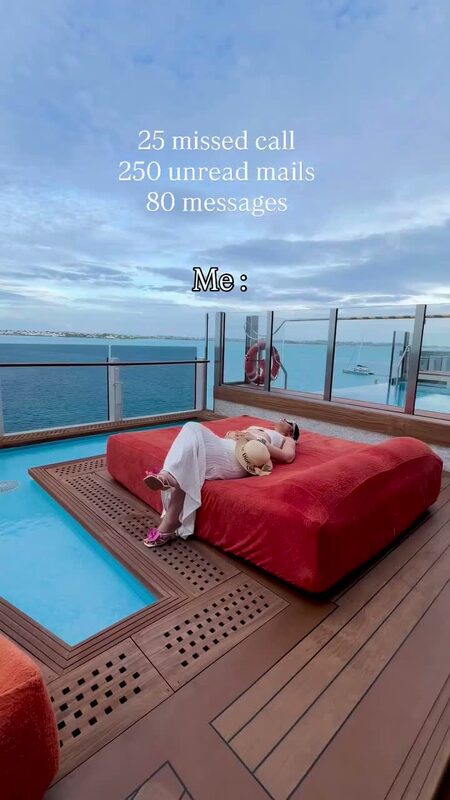 Roopsi Bansal enjoying a cruise vacation