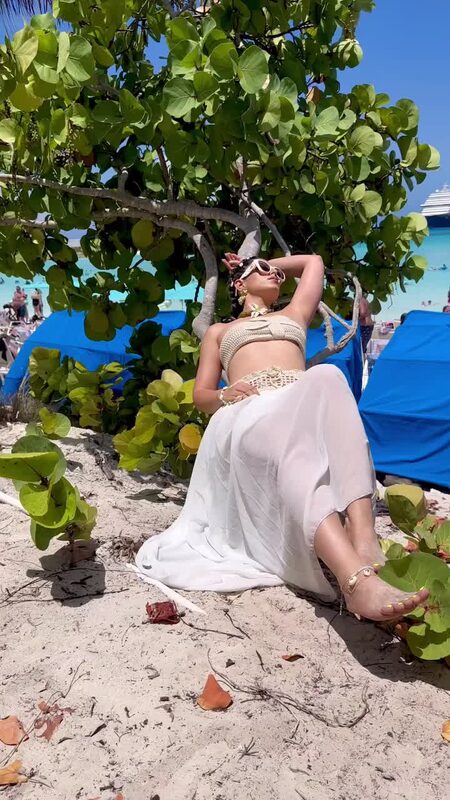 Roopsi Bansal enjoying a sunny beach day