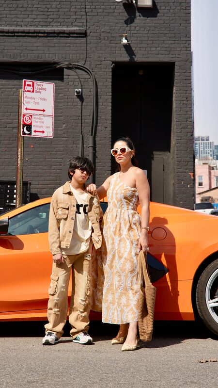 Roopsi Bansal and her son in matching style