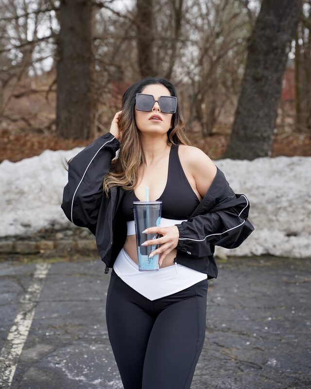 Roopsi Bansal in activewear from Fabletics