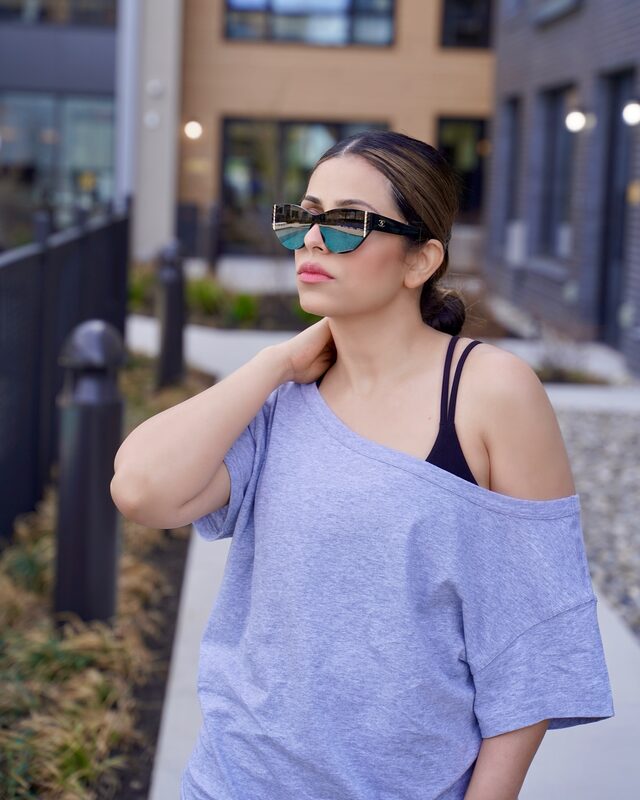Roopsi Bansal wearing Fabletics activewear