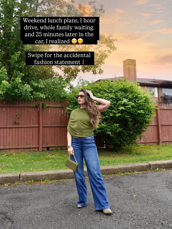 Roopsi Bansal in jeans from Halara