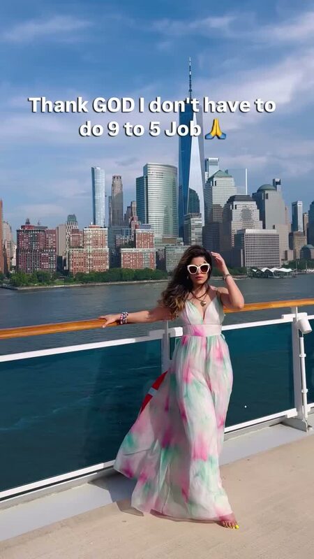 Roopsi Bansal in a wide-leg jumpsuit