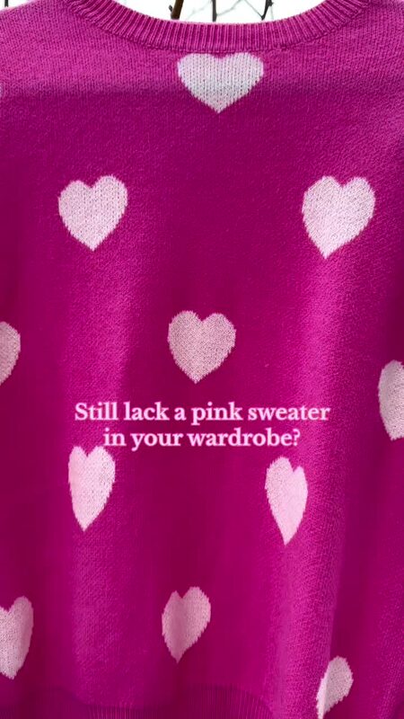 Roopsi Bansal in a pink sweater