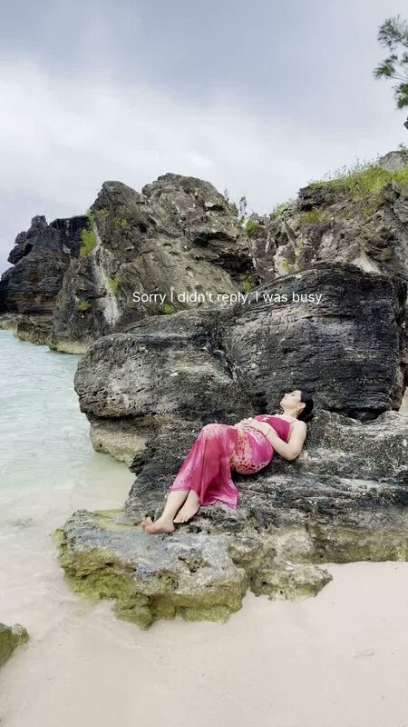 Roopsi Bansal relaxing at the beach