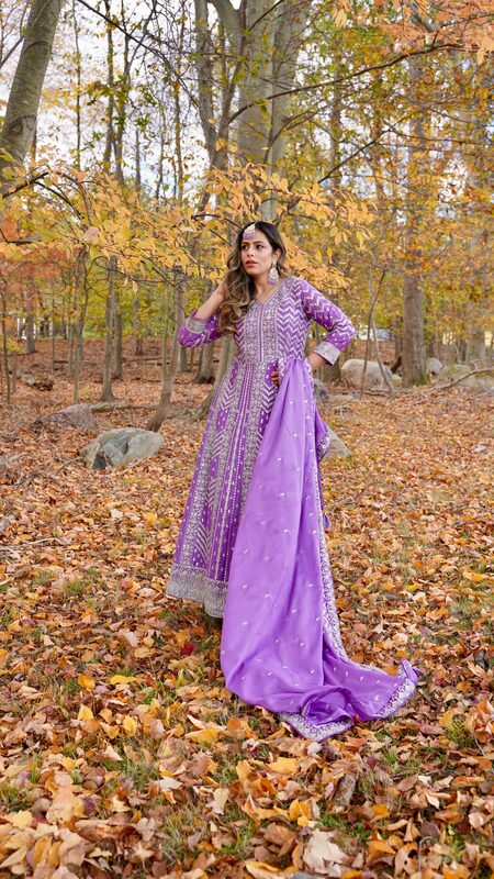 Roopsi Bansal styling ethnic wear from Sarvati with Jaipur Rose jewelry
