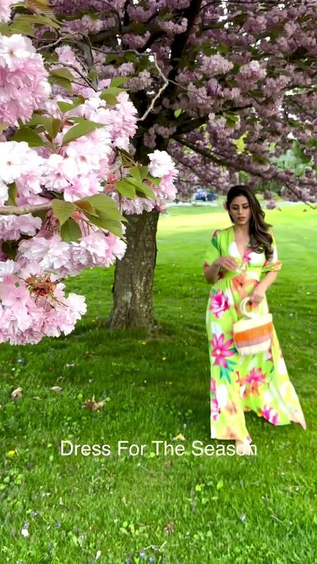 Roopsi Bansal in a floral summer dress