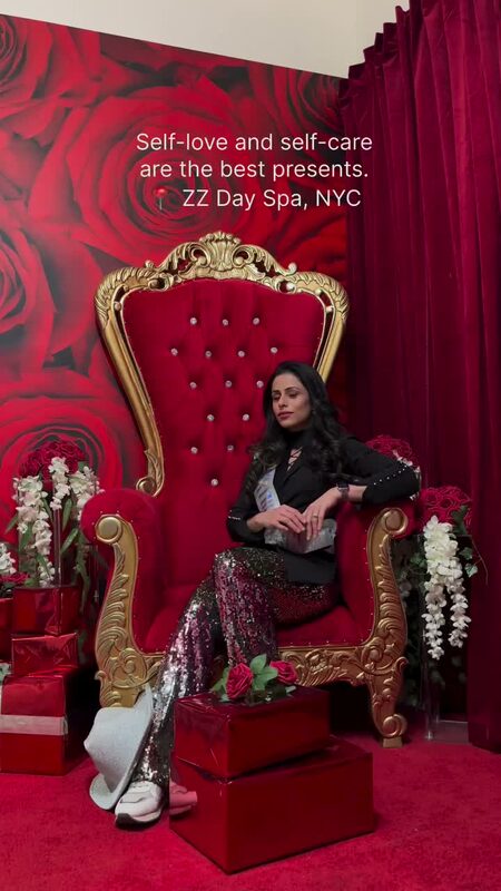 Roopsi Bansal enjoying a spa day at Zz Day Spa NYC