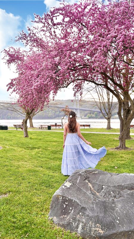 Roopsi Bansal in a Coco Pina dress and Dream Pairs sneakers