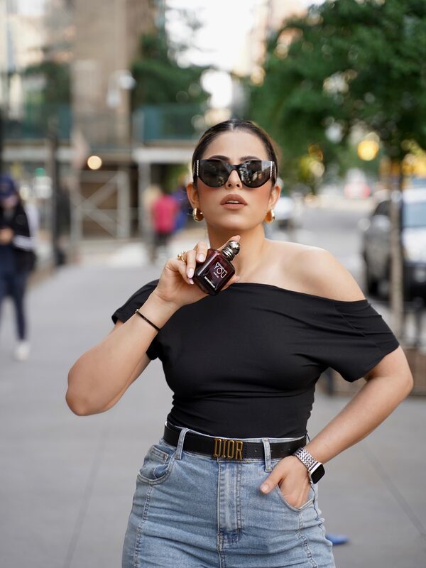 Roopsi Bansal with Stronger With You Parfum from Armani Beauty