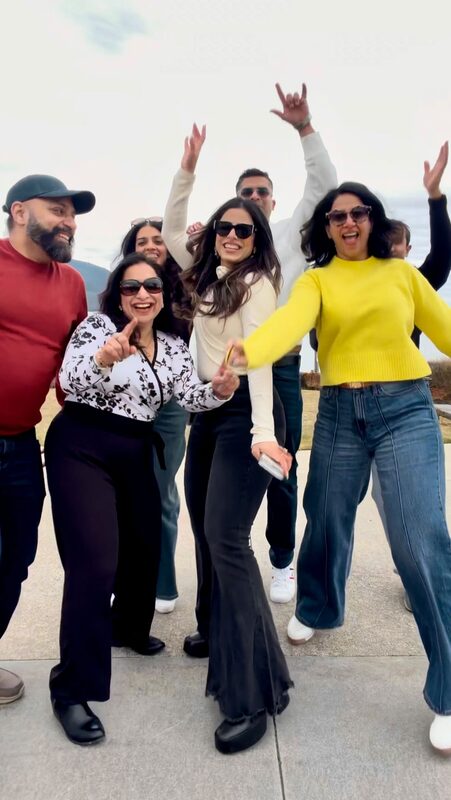 Roopsi Bansal with friends during a hangout