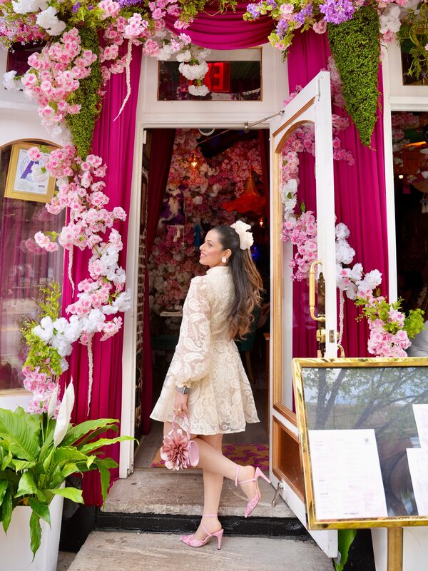 Roopsi Bansal wearing a statement hair clip at Sveta NYC
